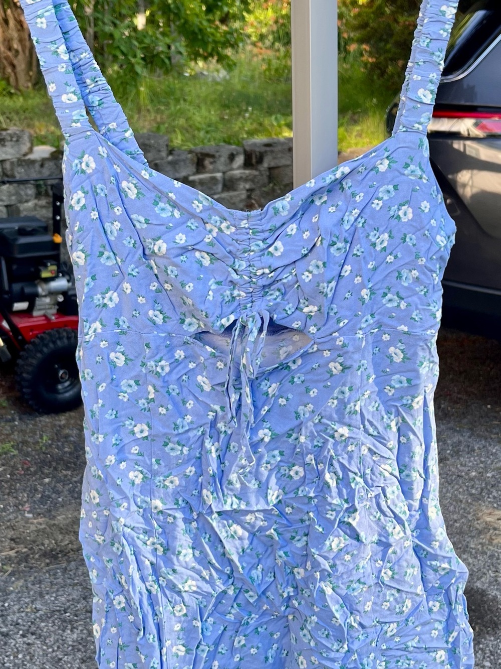 Aeropostale Lavender Floral Ruched Mini Dress